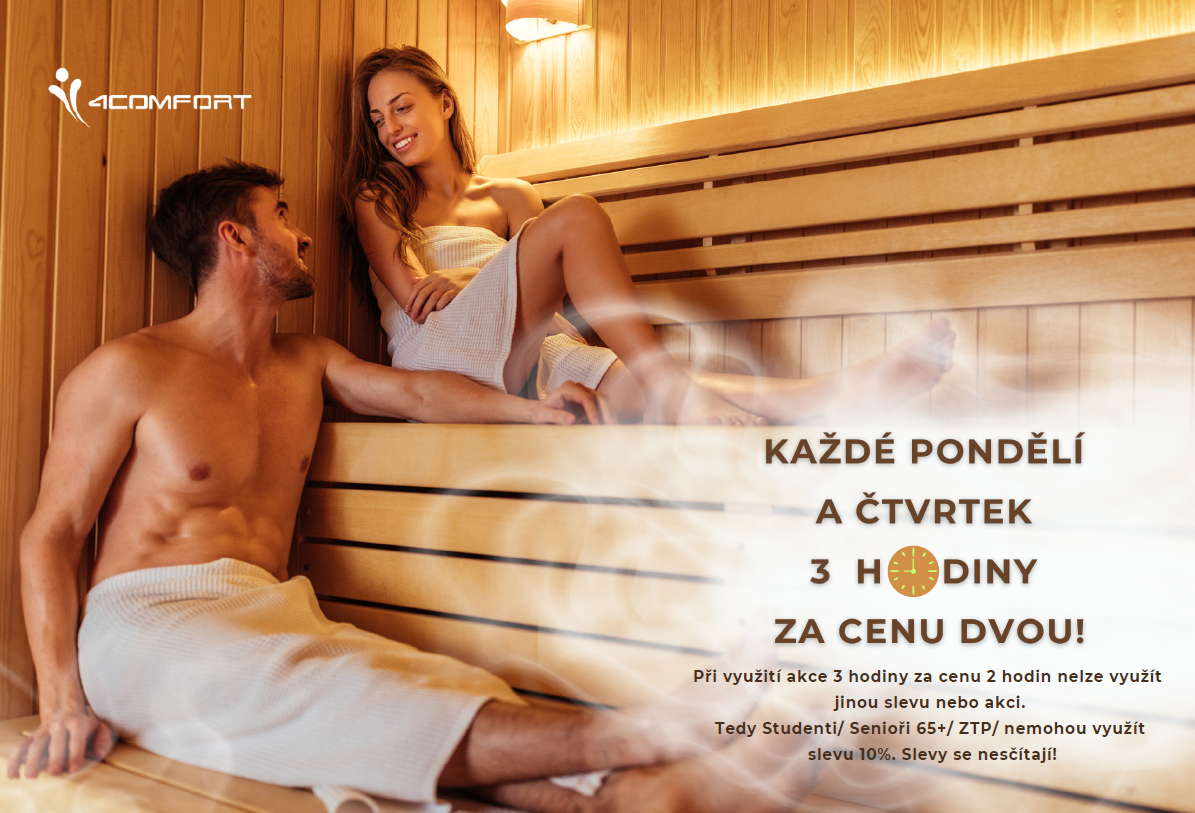 PONDĚLKY a ČTVRTKY 3h za cenu 2h!