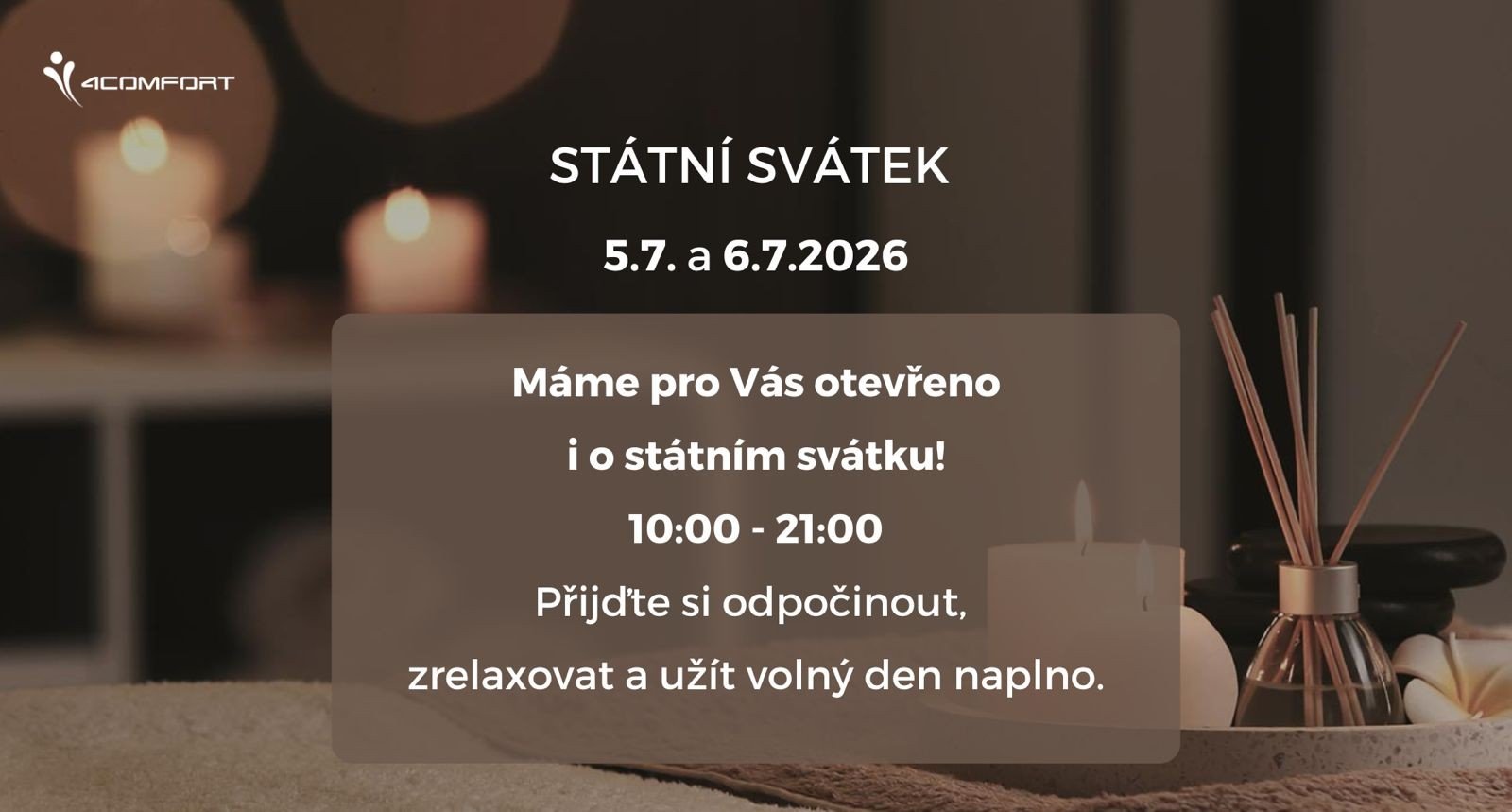 I VE STÁTNÍ SVÁTEK SE NA VÁS TĚŠÍME!
